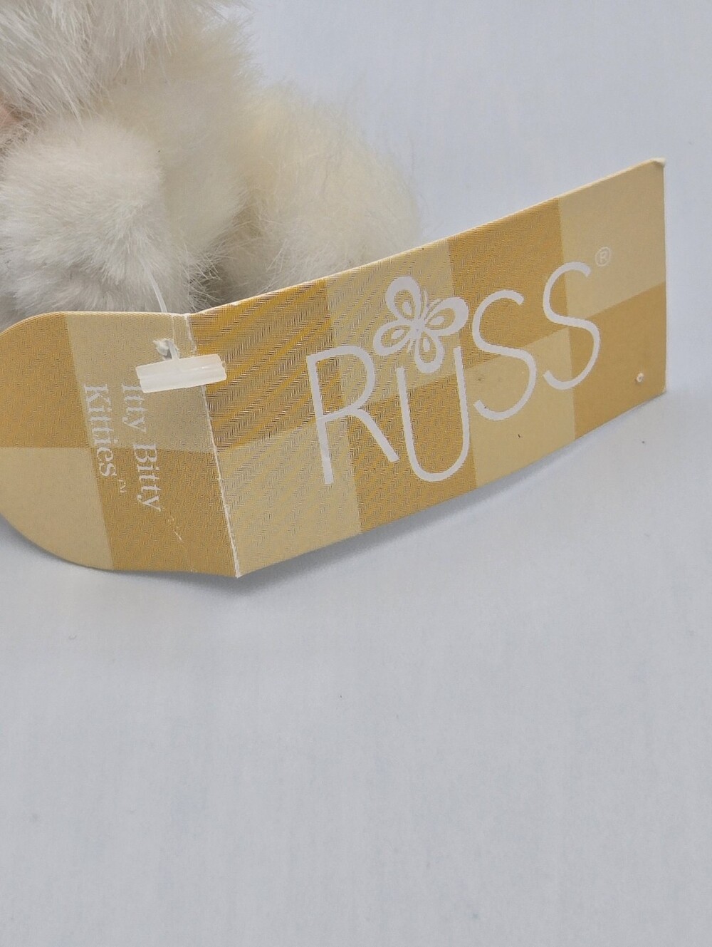 Russ Itty Bitty Kitties White Kitten w/Pink Bow 3.5" Miniature Plush Vintage - Picture 8 of 11